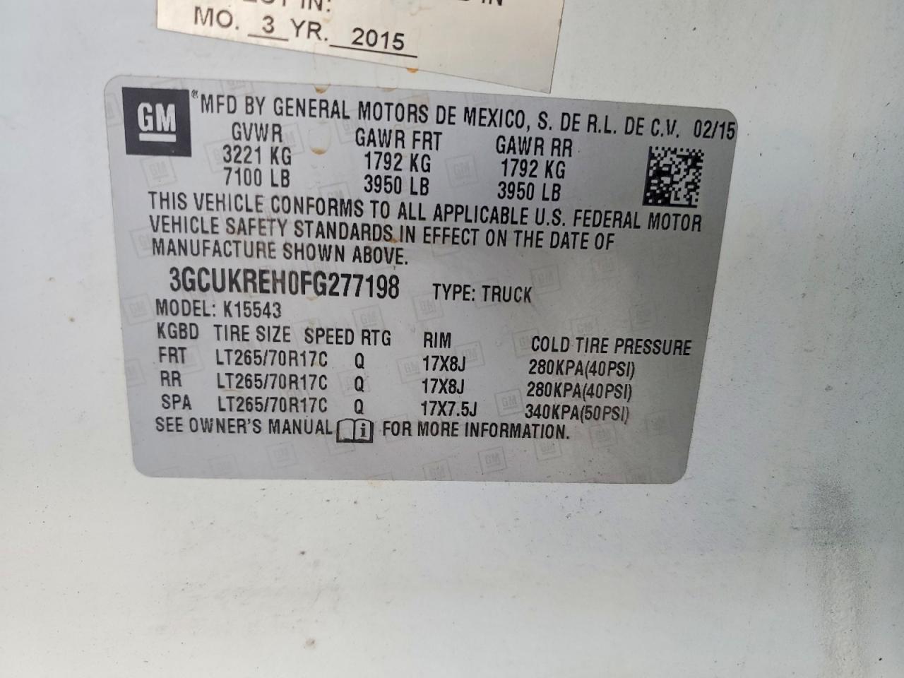 2015 Chevrolet Silverado K1500 LT