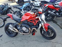 Salvage cars for sale from Copart Vallejo, CA: 2018 Ducati Monster 1200