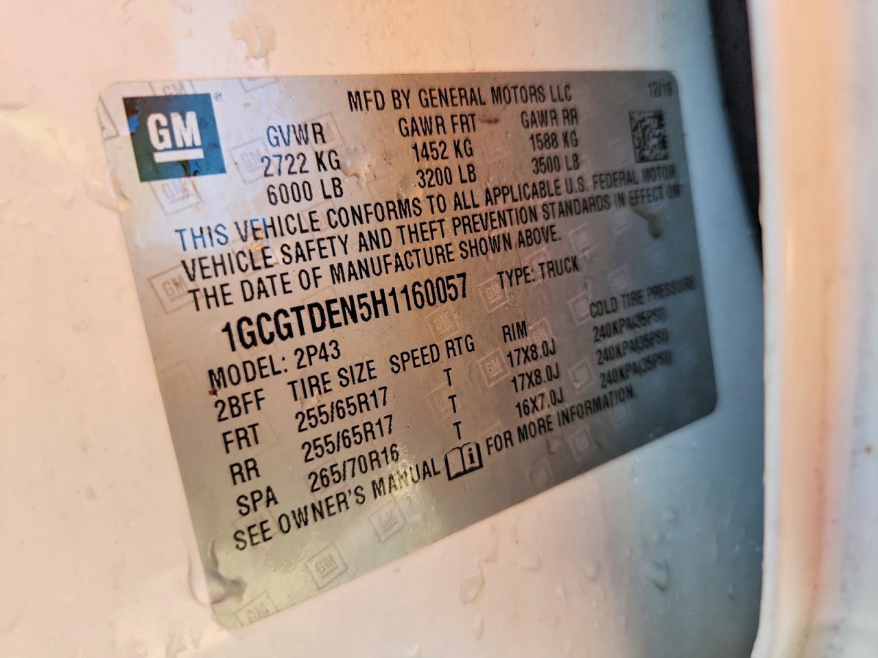2017 Chevrolet Colorado Z71