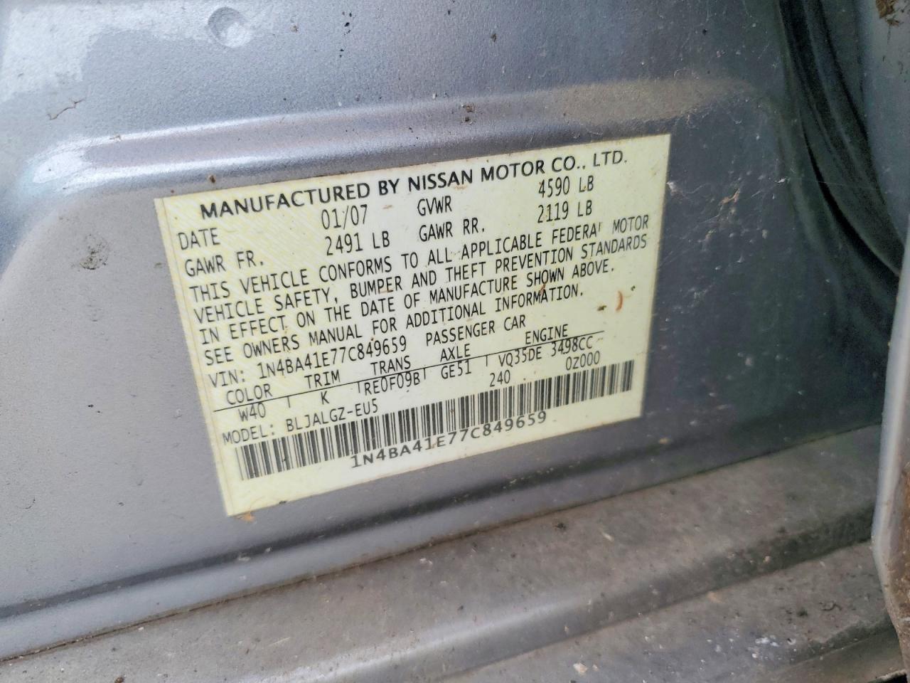 2007 Nissan Maxima se