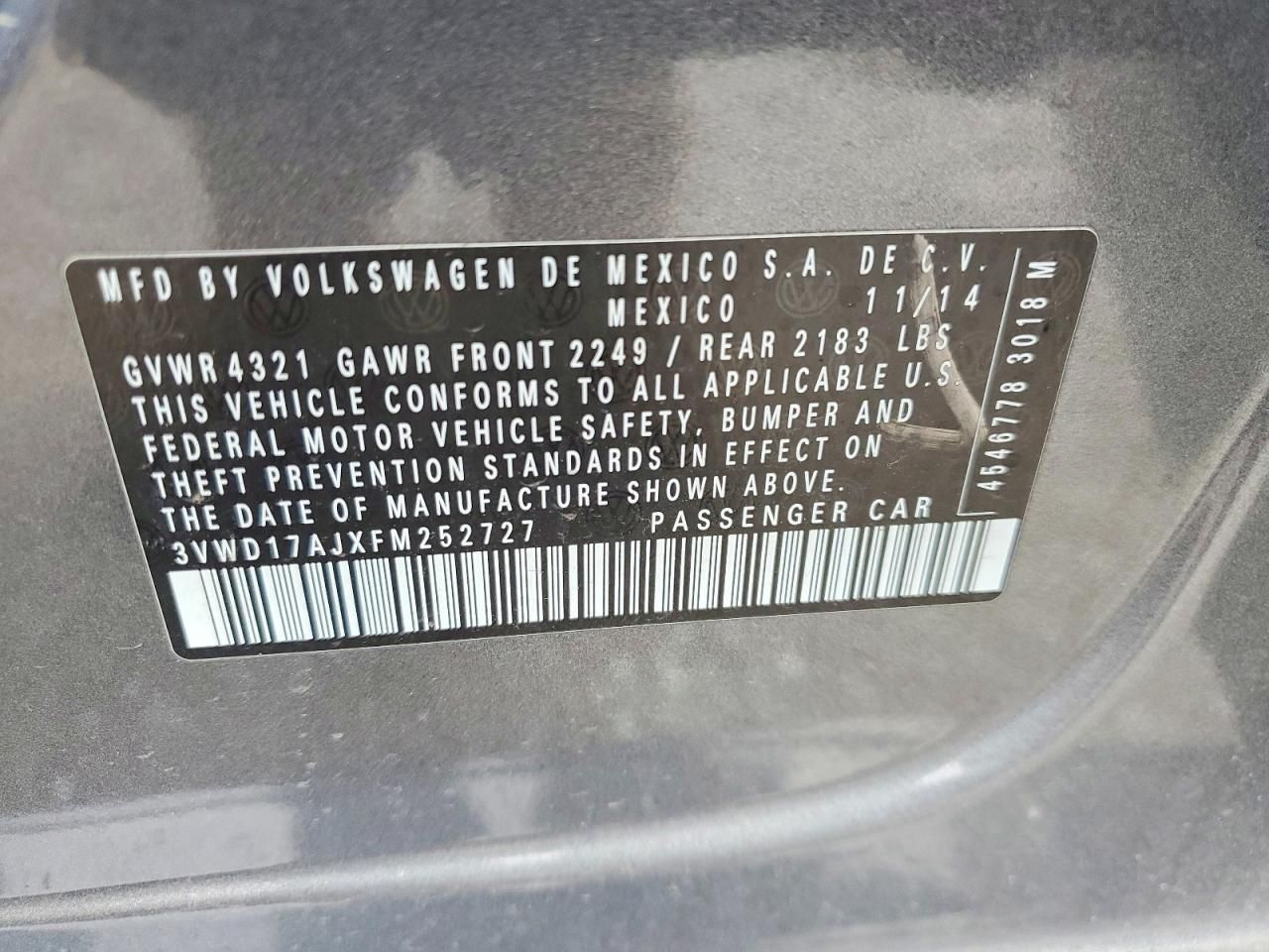 2015 Volkswagen Jetta se