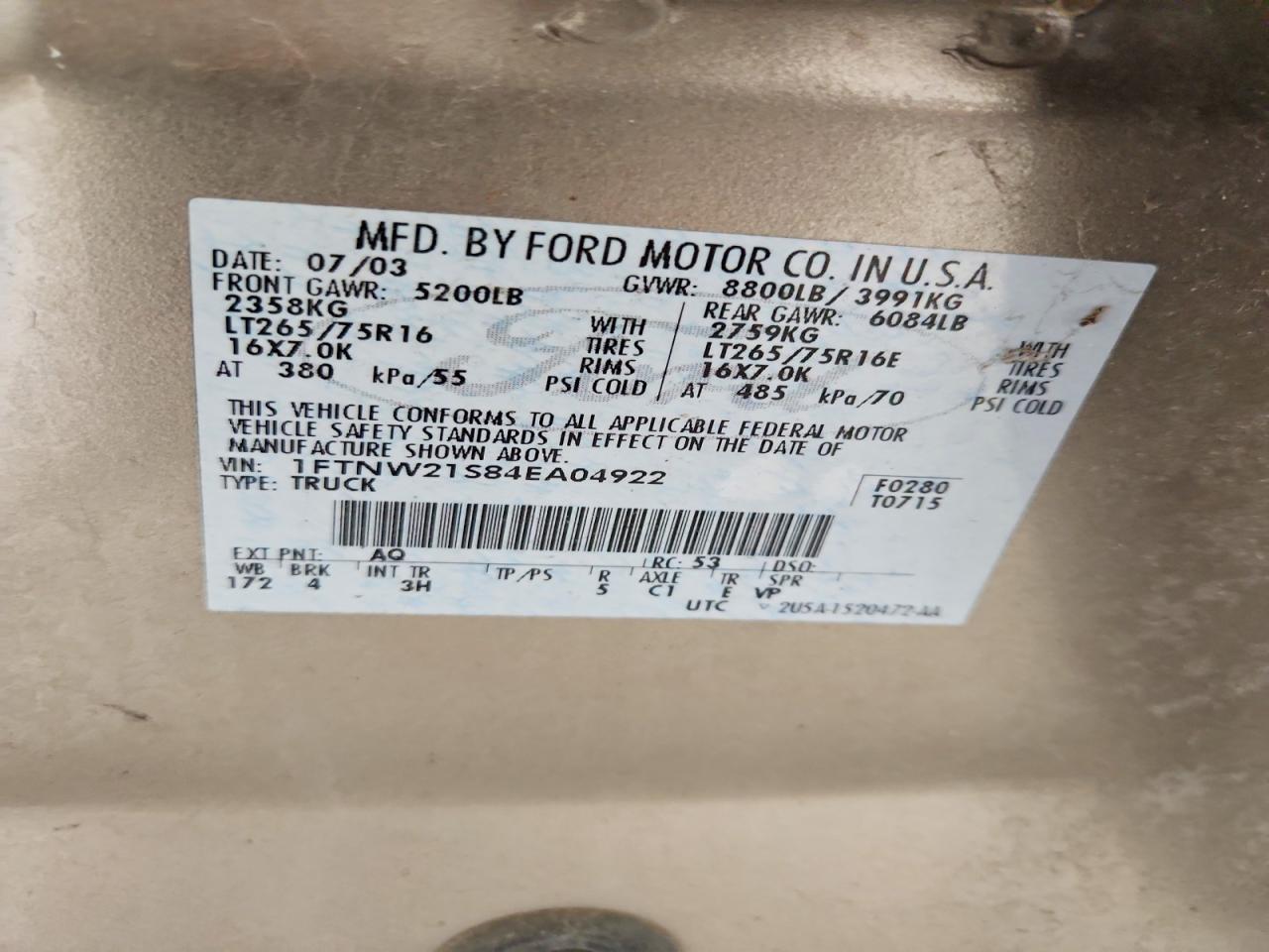 2004 Ford F250 Super Duty
