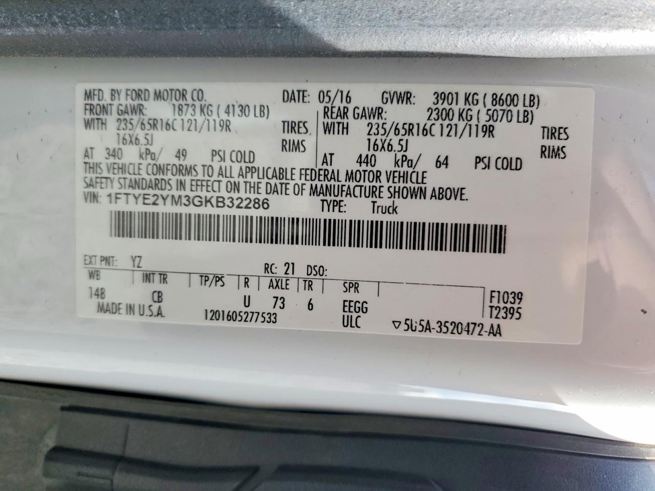 2016 Ford Transit 150 Delivery Van