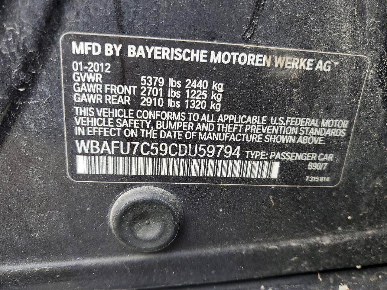 2012 BMW 535 xi