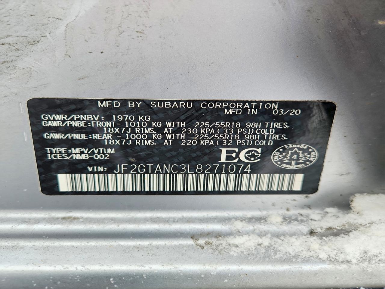 2020 Subaru Crosstrek Limited