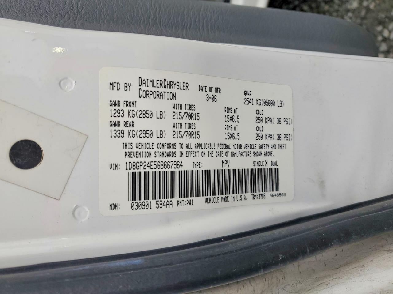 2006 Dodge Grand Caravan se