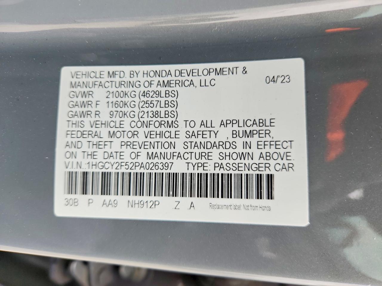 2023 Honda Accord Hybrid Sport