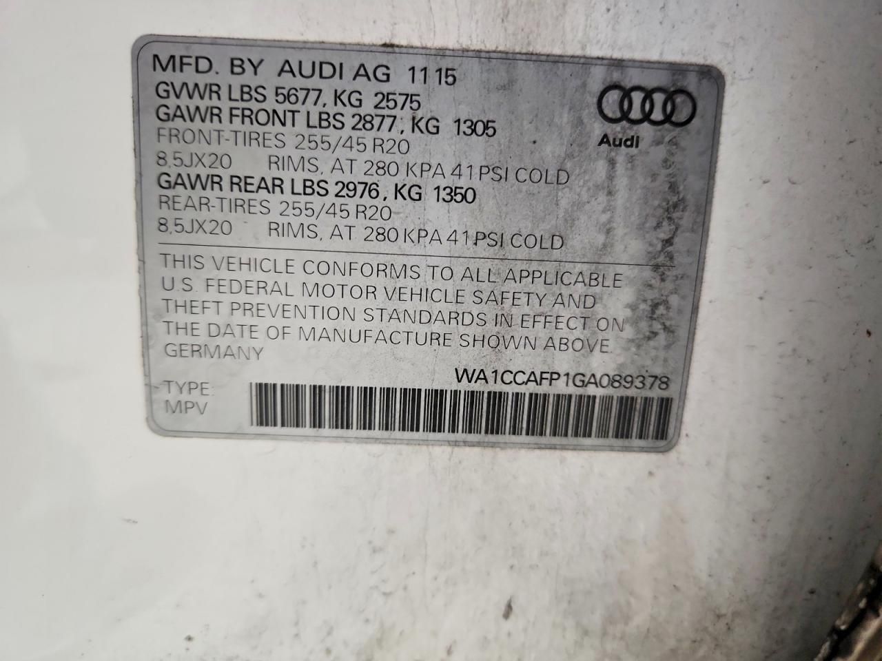 2016 Audi SQ5 Premium Plus