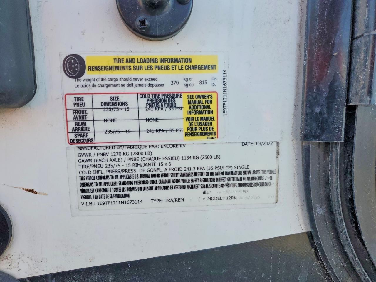 2022 Encore Rv 2022 Encore Camper