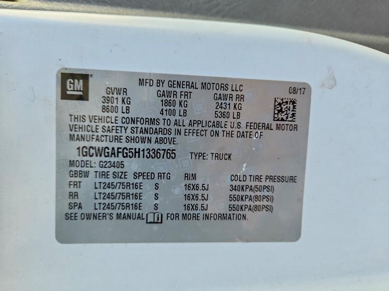 2017 Chevrolet 2017 GMC Express G2500 Delivery Van