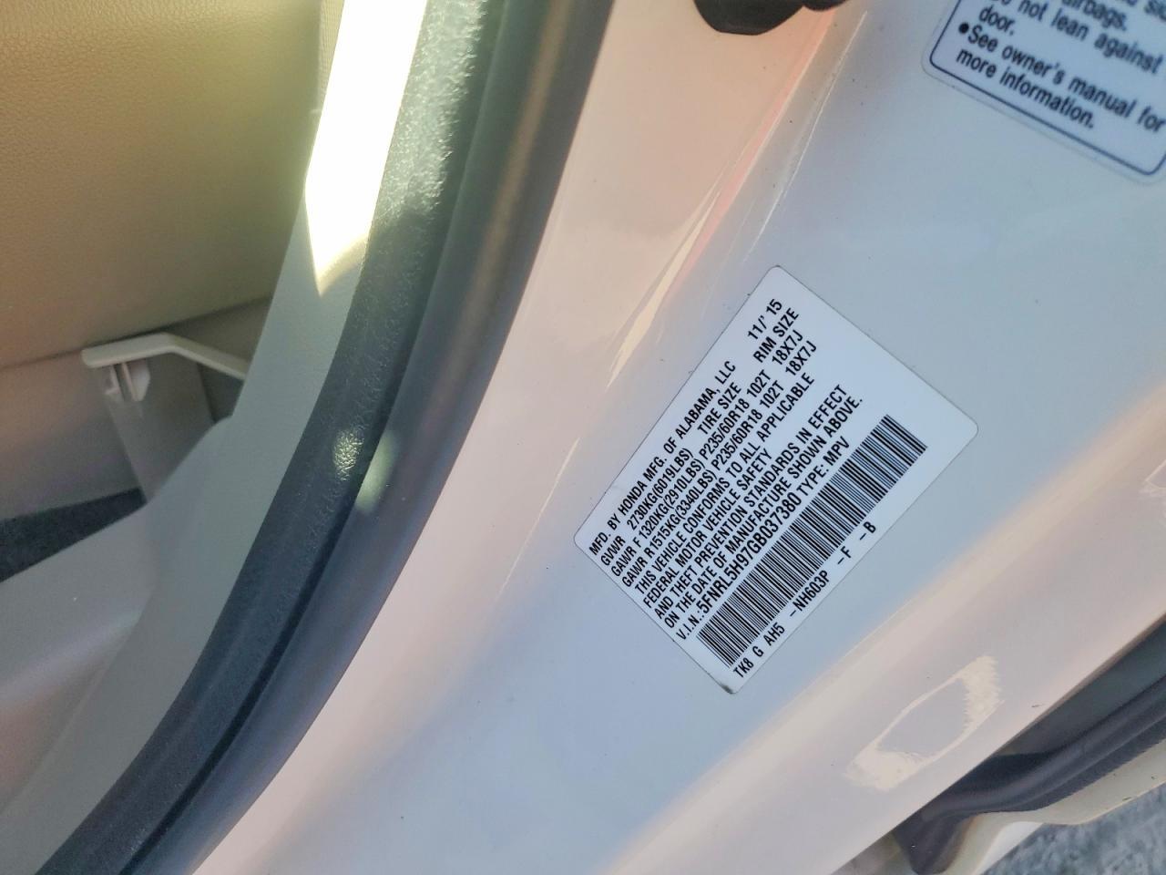 2016 Honda Odyssey Touring