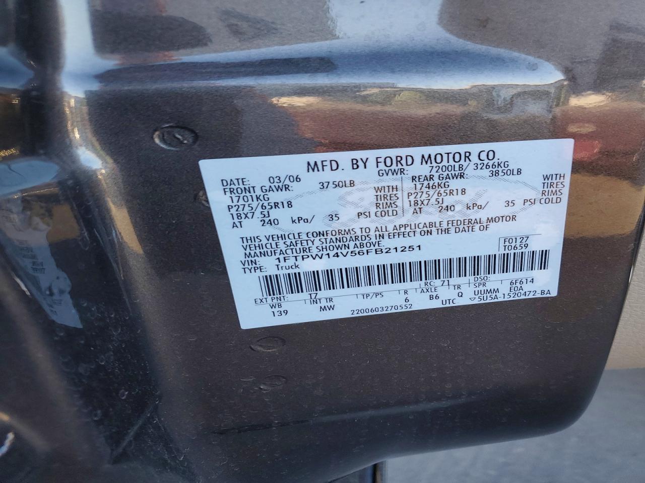 2006 Ford F-150 4X4 XL