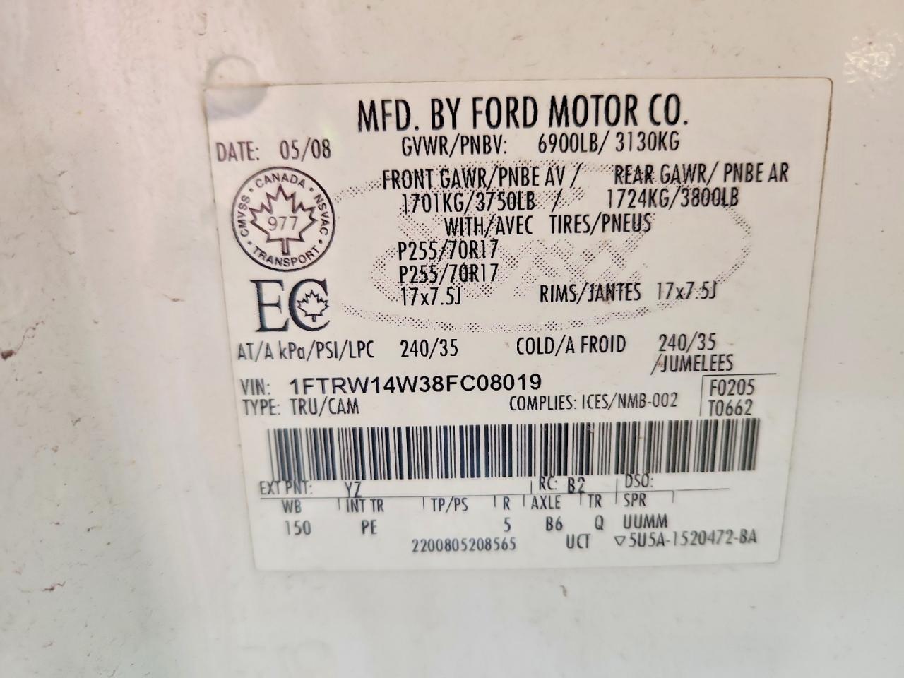 2008 Ford F150 Supercrew