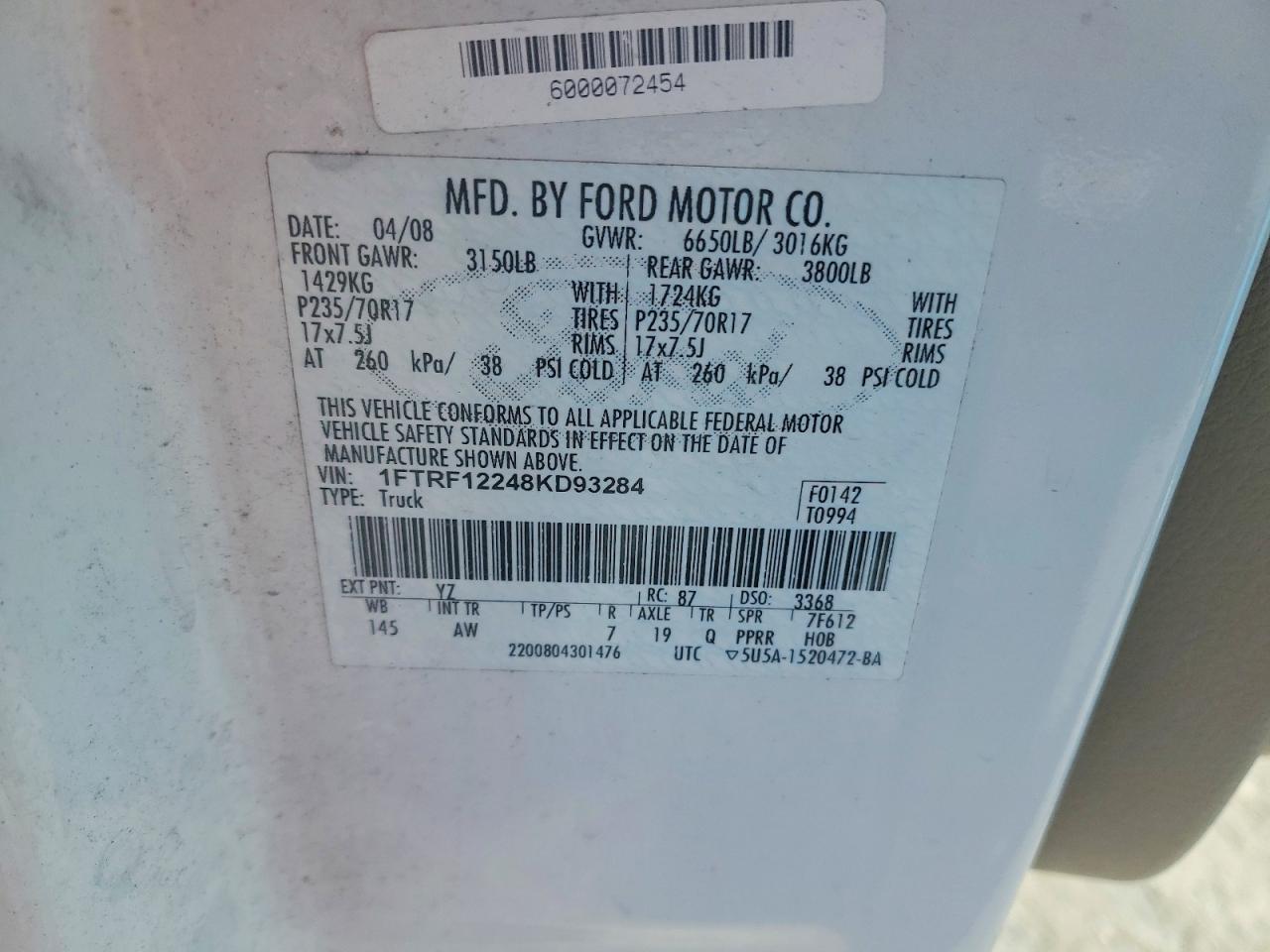 2008 Ford F150