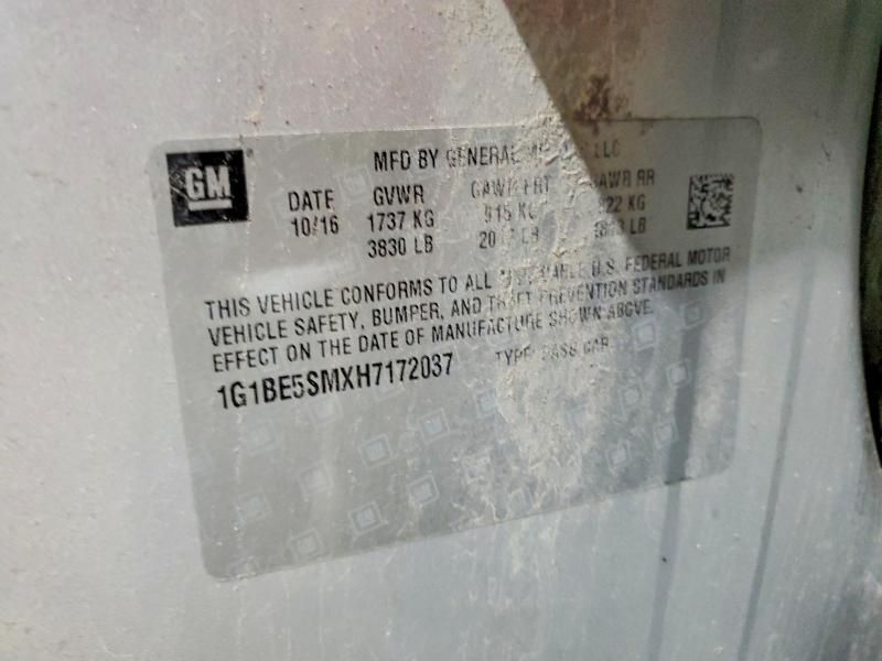 2017 Chevrolet Cruze lt