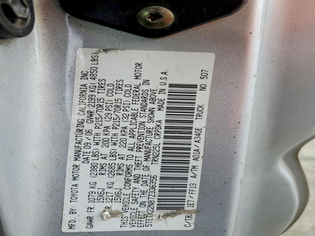 2007 Toyota Tacoma Base