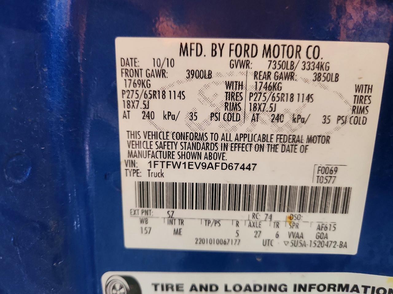 2010 Ford F150 Supercrew