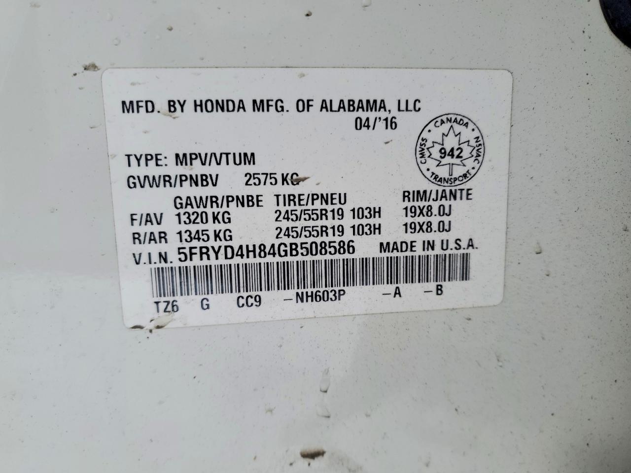 2016 Acura Mdx Elite