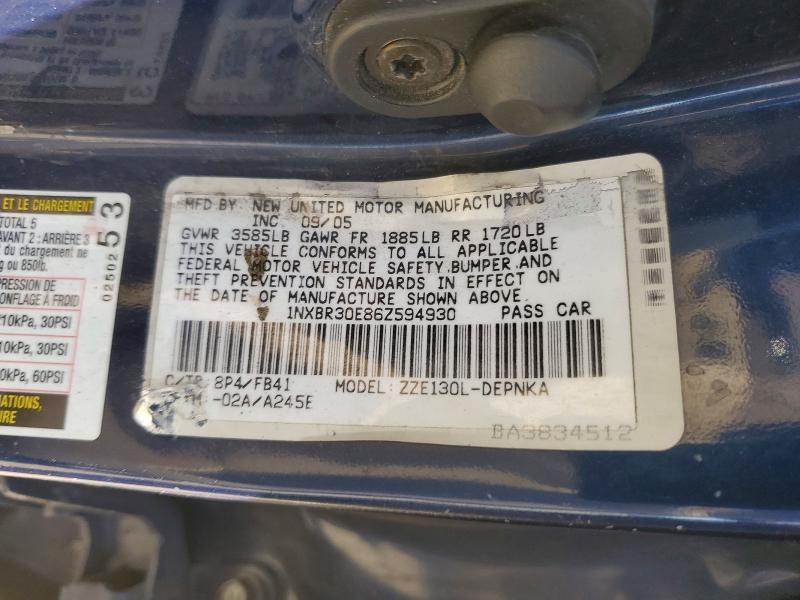 2006 Toyota Corolla le