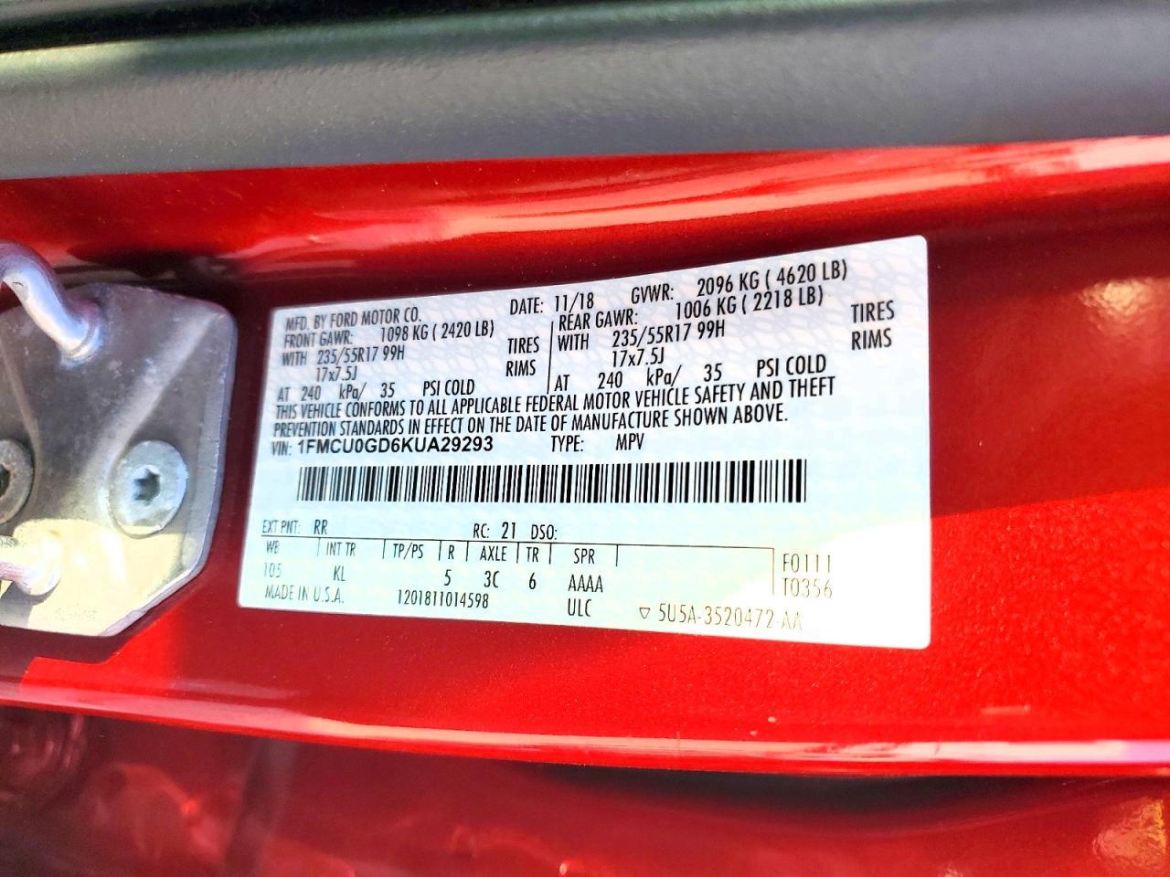 2019 Ford Escape se