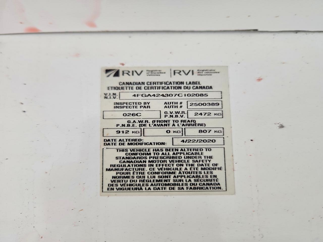2007 Feat Herlite Enclosed Cargo Trailer