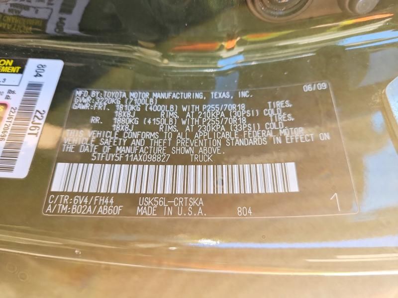 2010 Toyota Tundra Double cab SR5