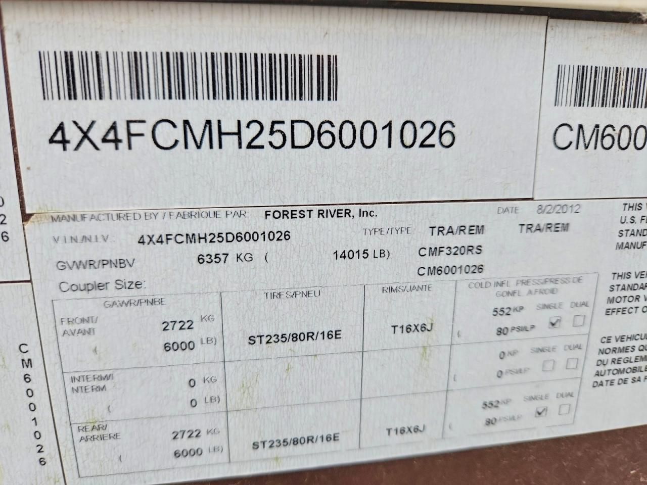 2013 Forrest River Camper