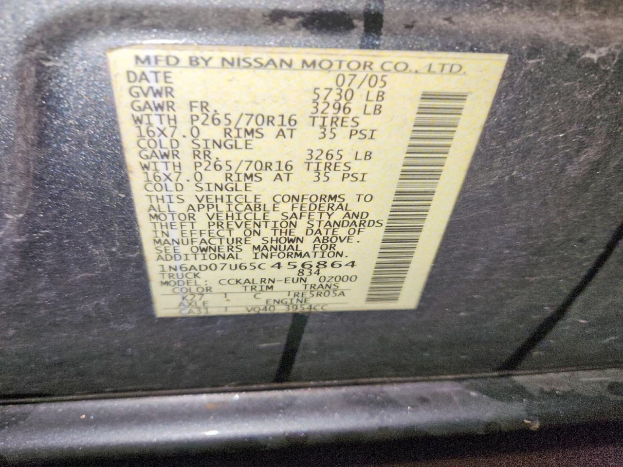 2005 Niss Frontier Crew Cab LE