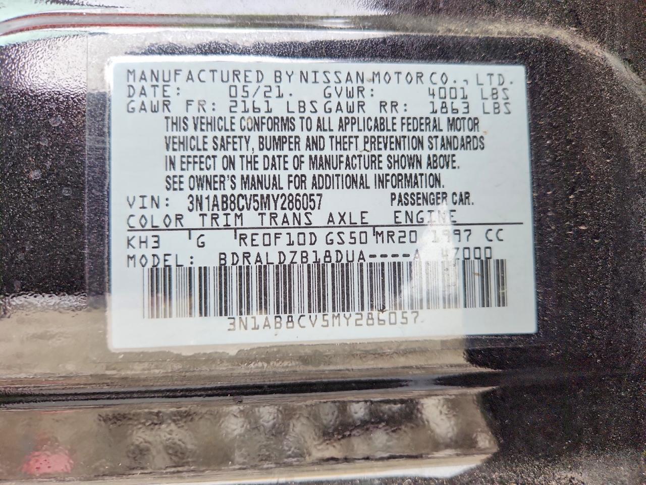 2021 Nissan Sentra sv