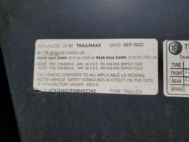 2022 Trailmax Flatbed Trailer