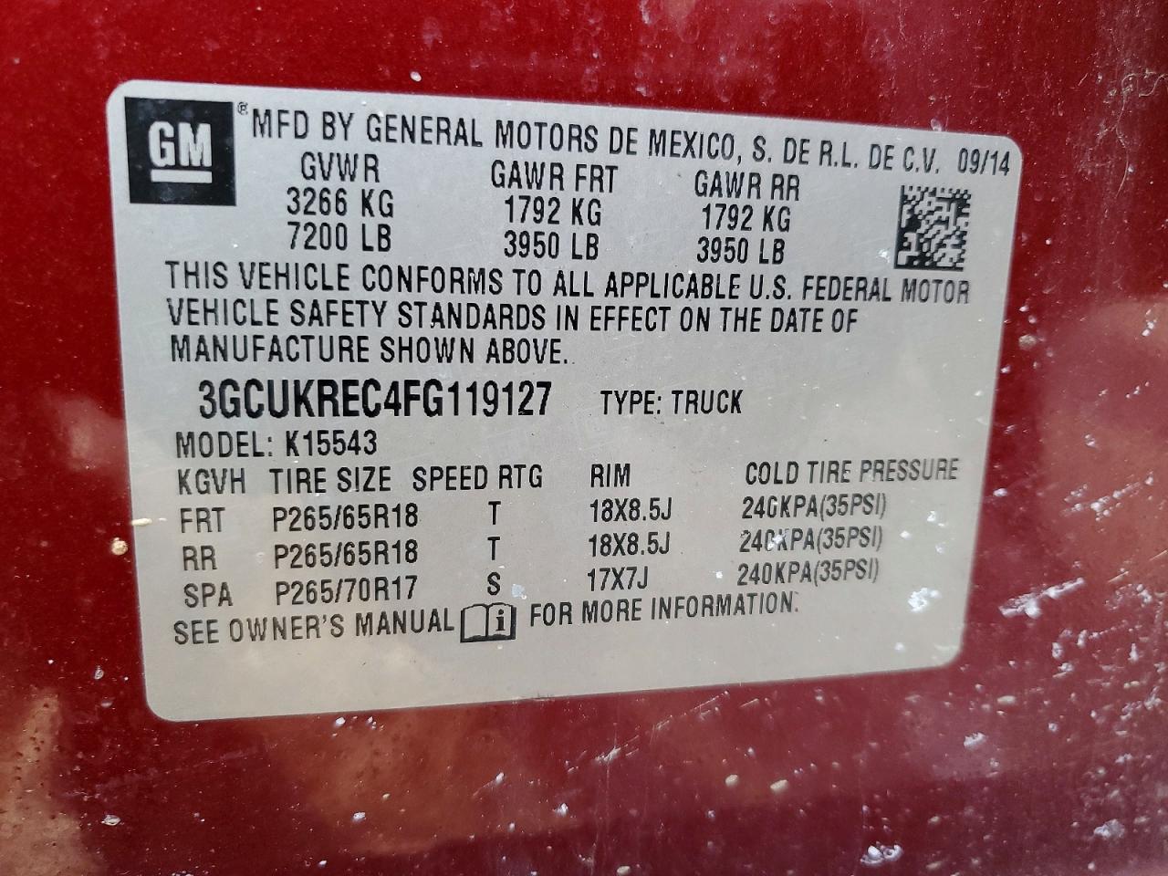 2015 Chevrolet Silverado K1500 lt