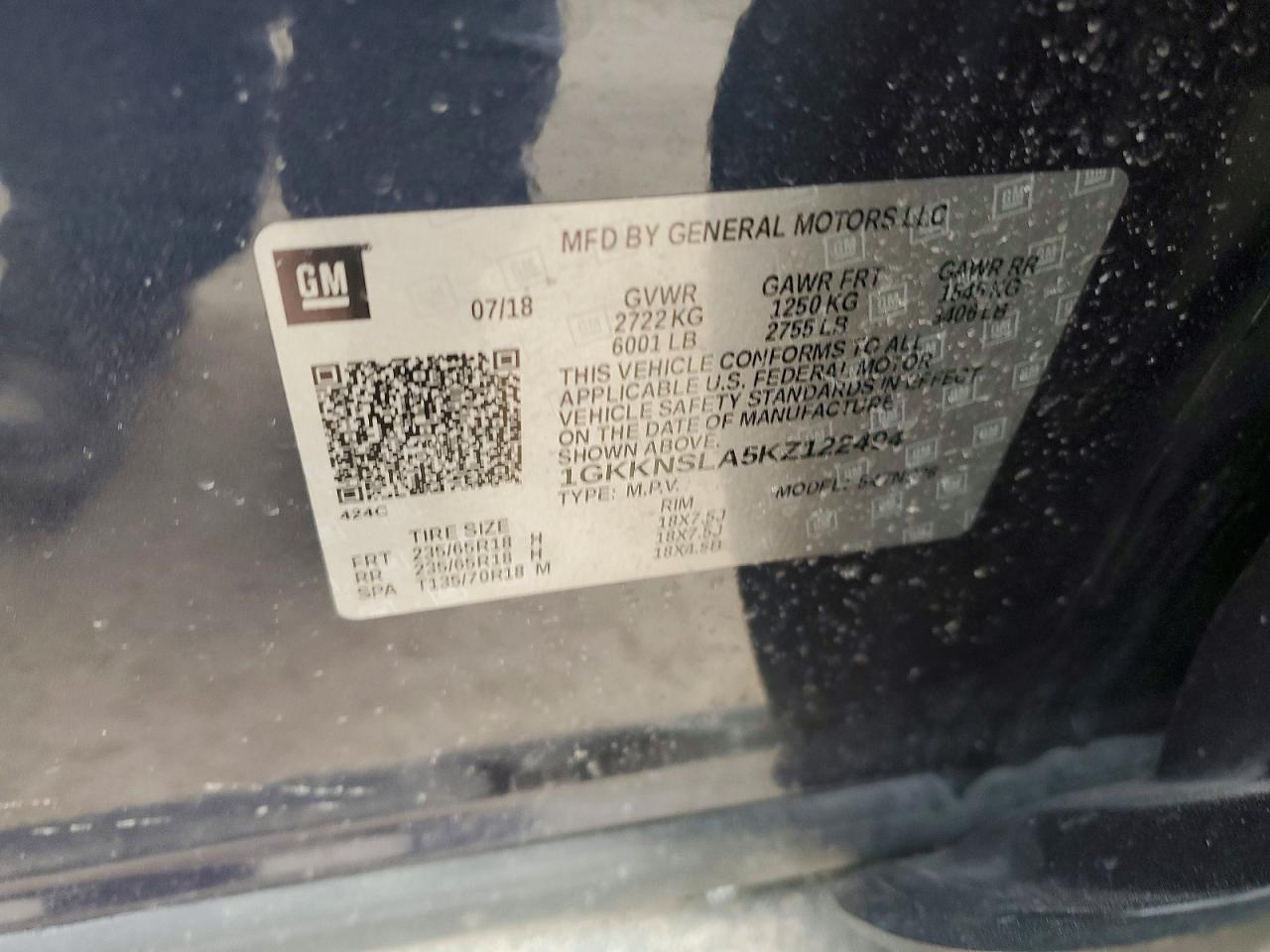 2019 GMC Acadia sle