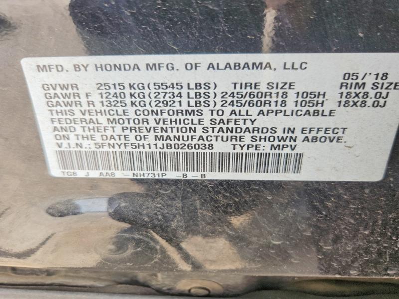 2018 Honda Pilot lx