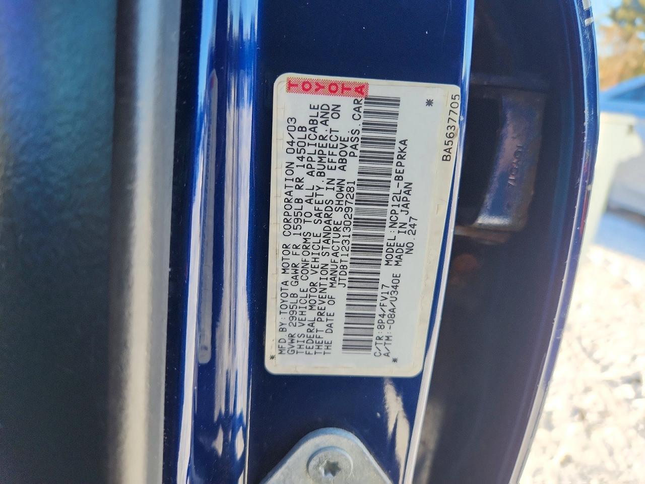 2003 Toyota Echo