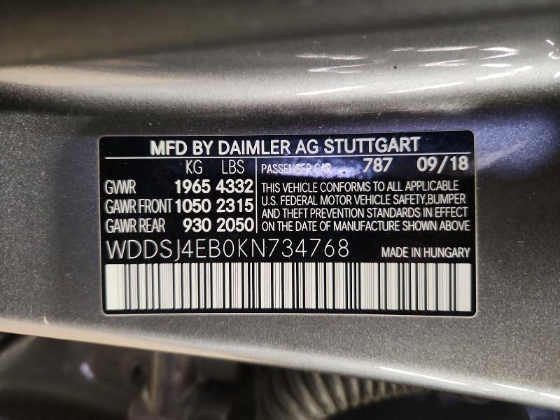 2019 Mercedes-Benz Cla 250