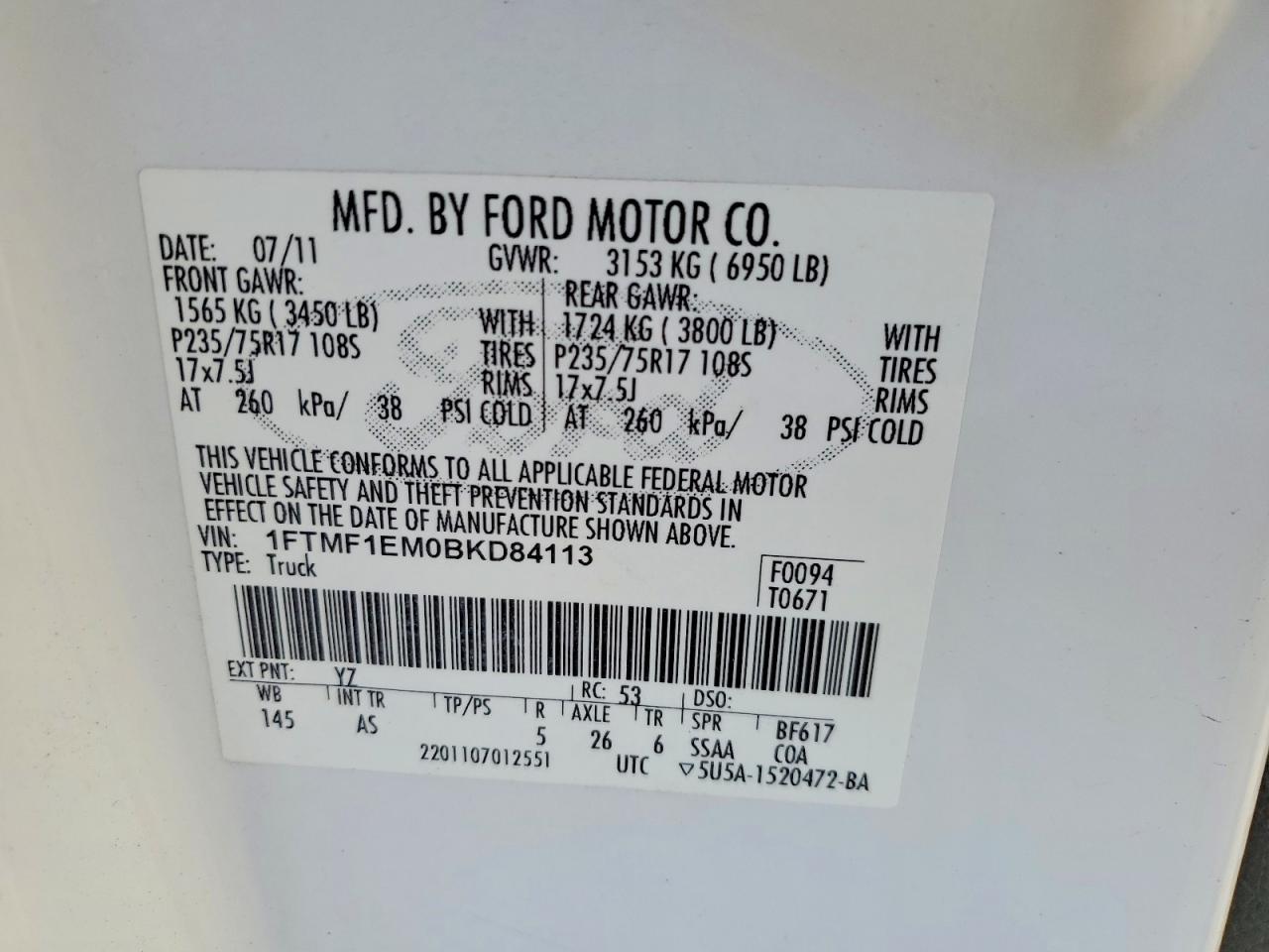 2011 Ford F150