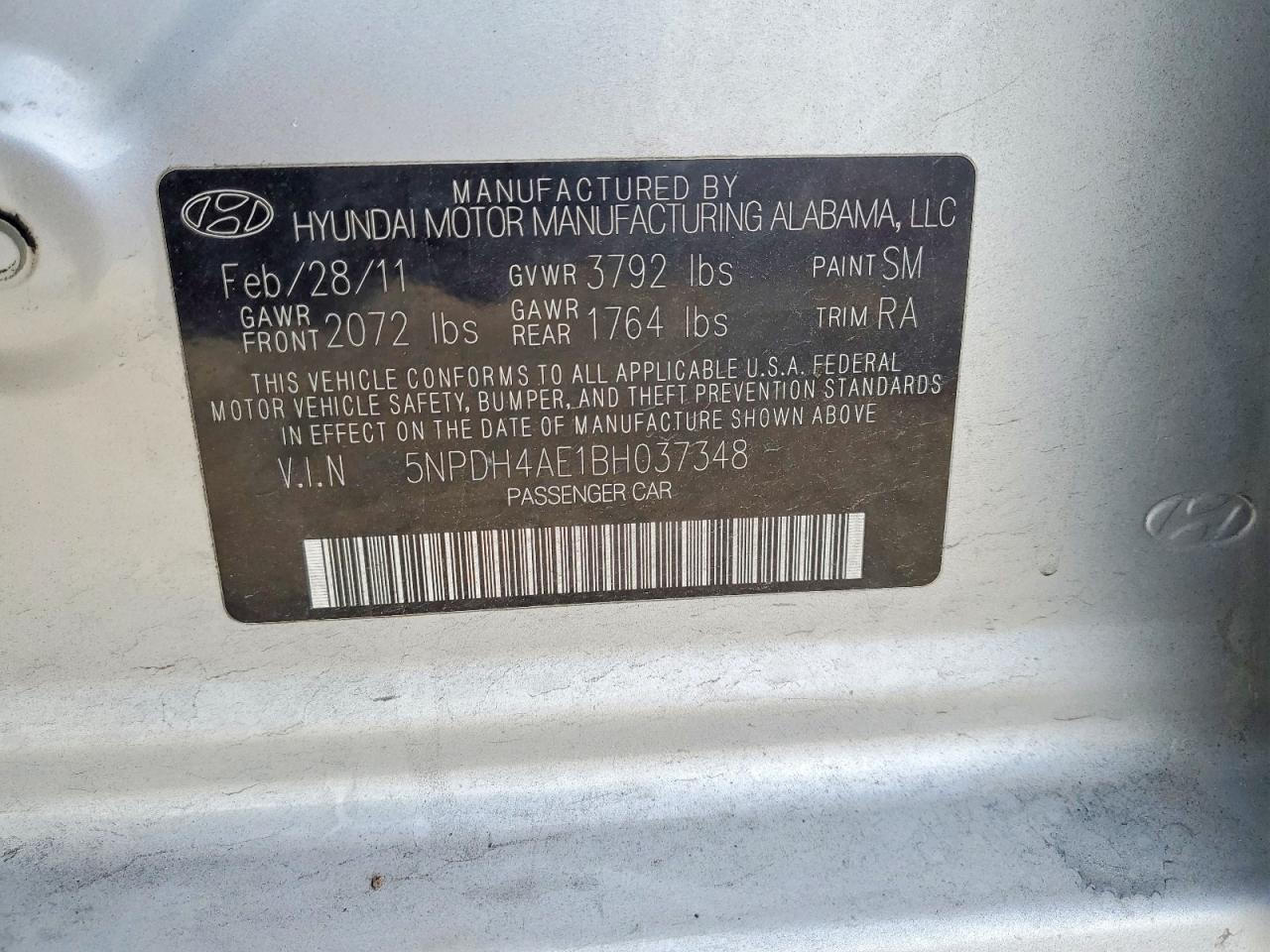 2011 Hyundai Elantra gls