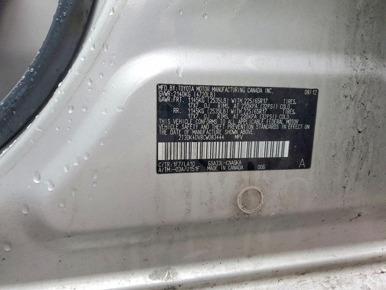 2012 Toyota Rav4 Limited