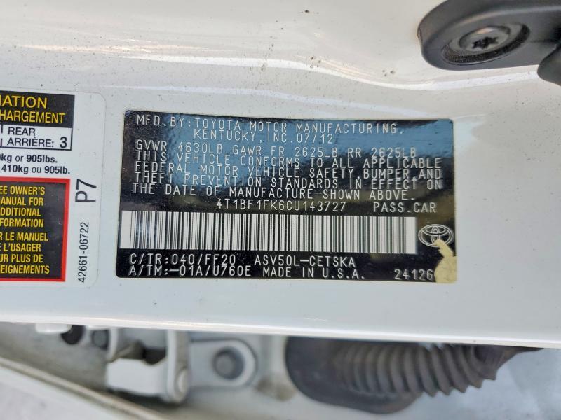 2012 Toyota Camry Base