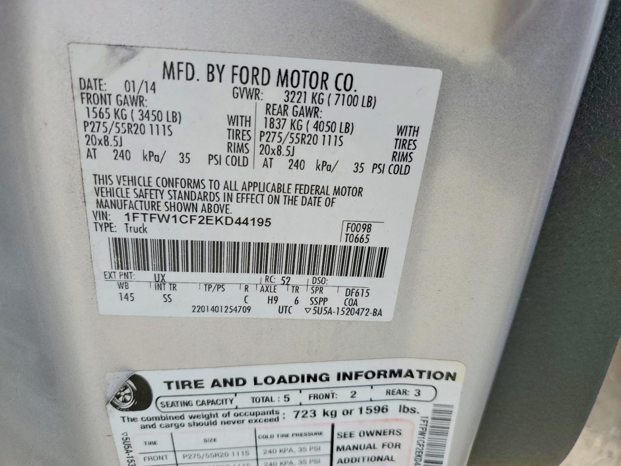 2014 Ford F150 Supercrew