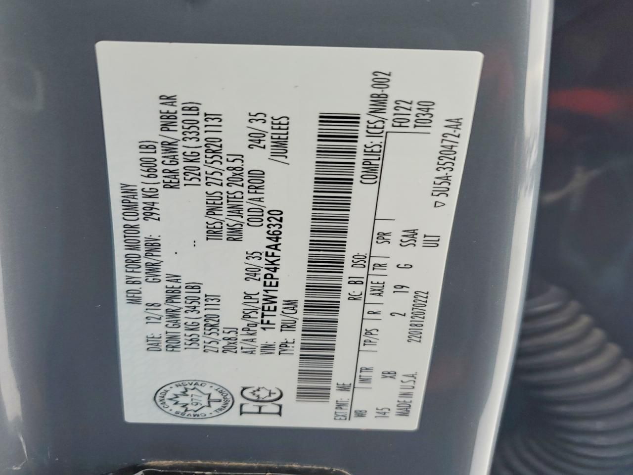 2019 Ford F150 Supercrew