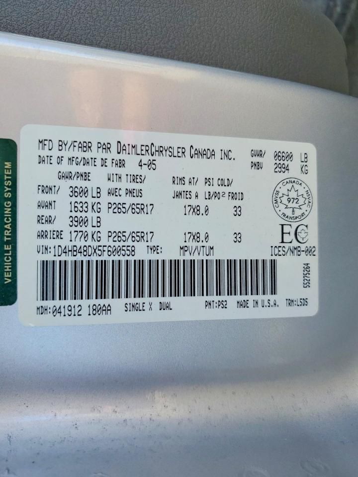 2005 Dodge Durango slt