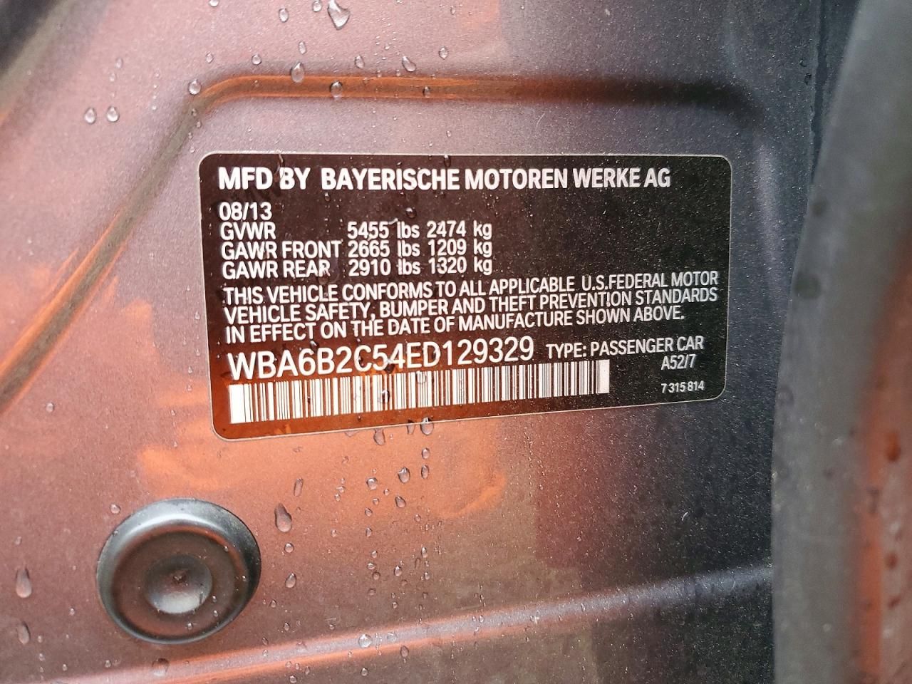 2014 BMW 650 i Gran Coupe