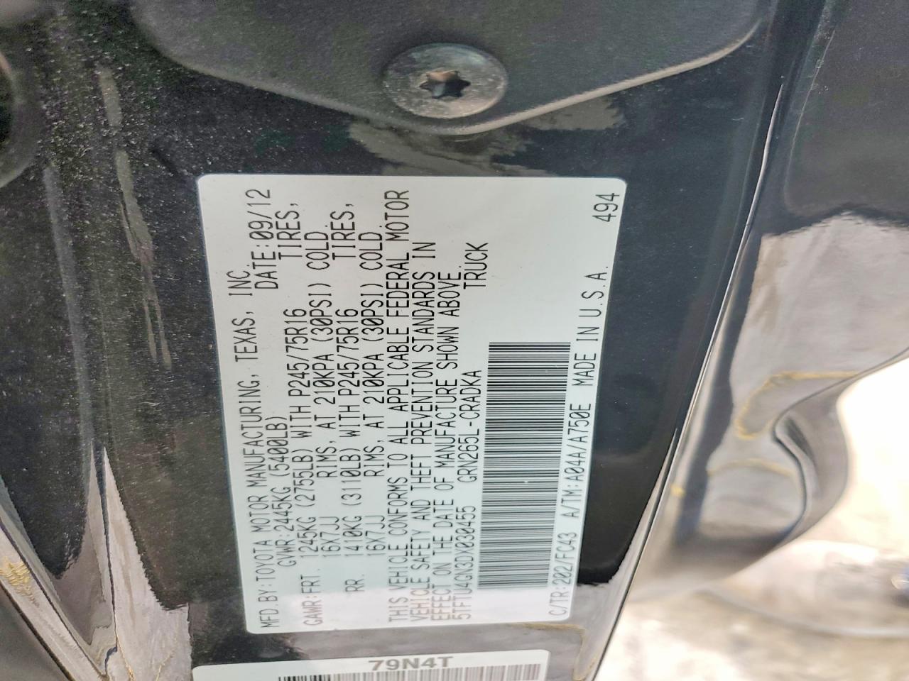 2013 Toyota Tacoma Prerunner V6