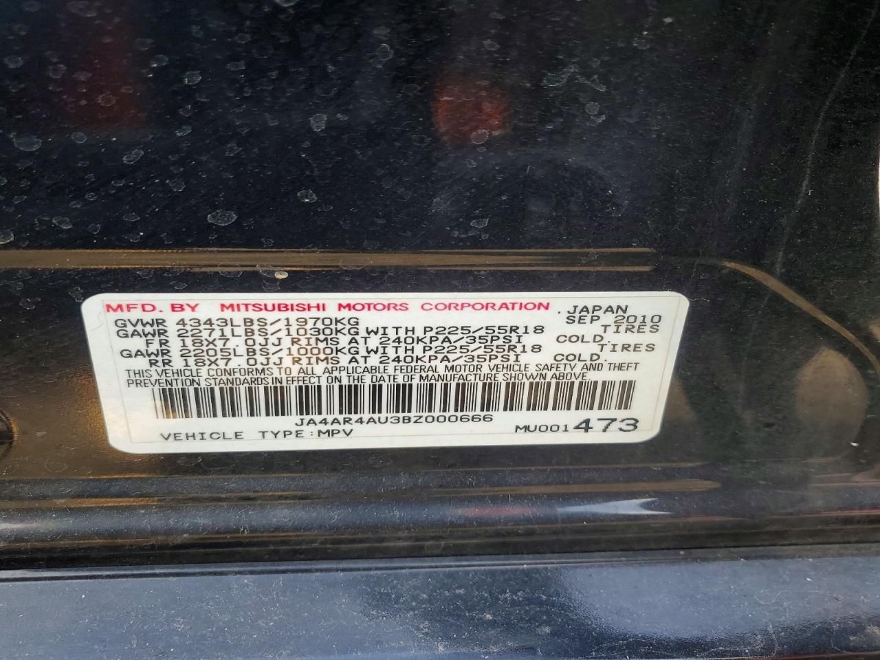 2011 Mitsubishi Outlander Sport se