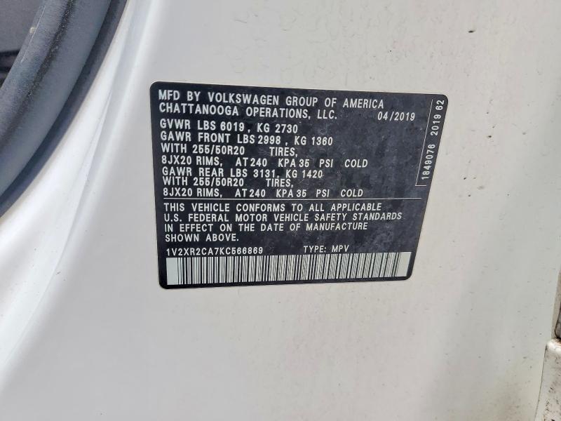 2019 Volkswagen Atlas se
