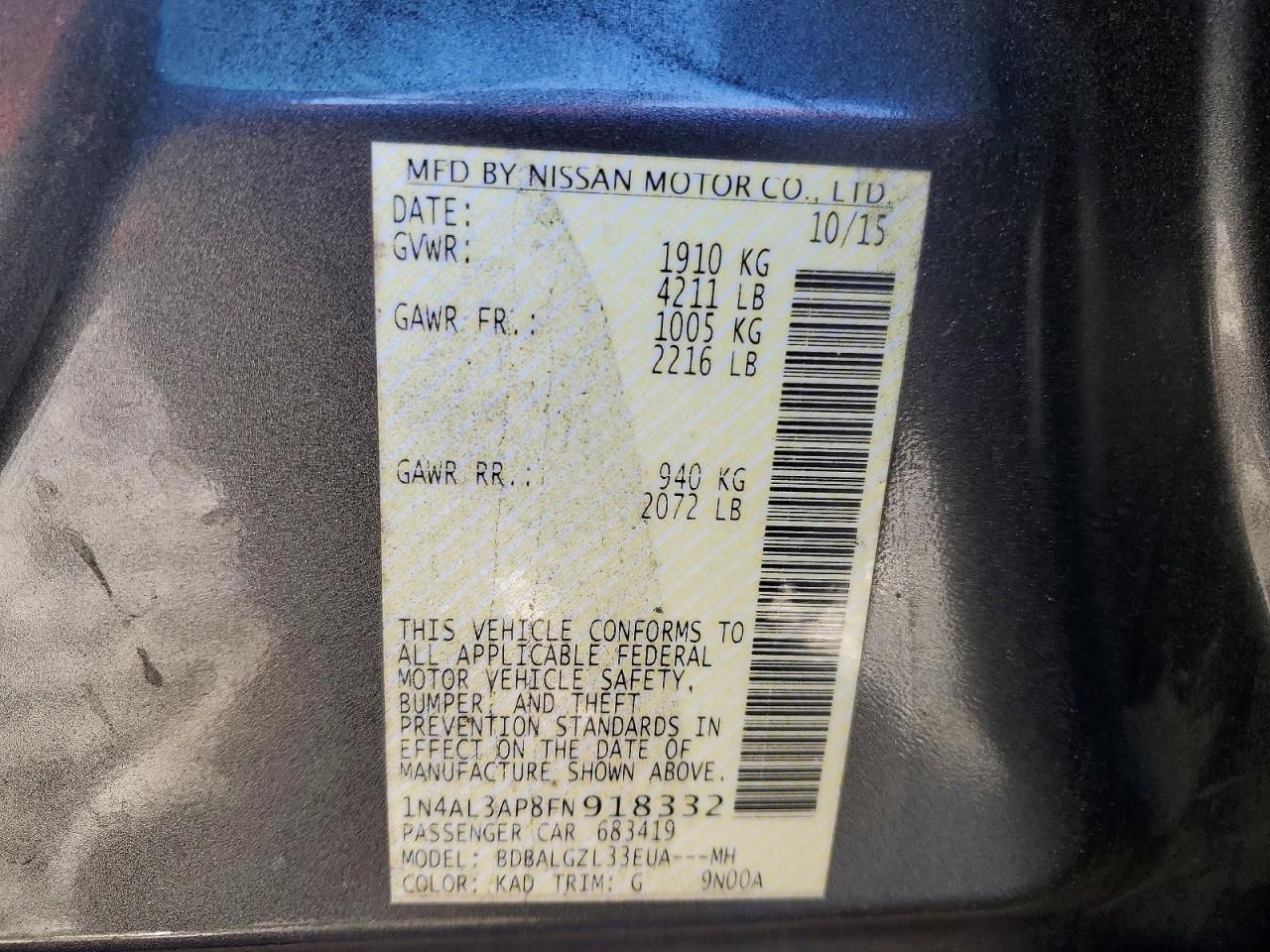 2015 Nissan Altima 2.5