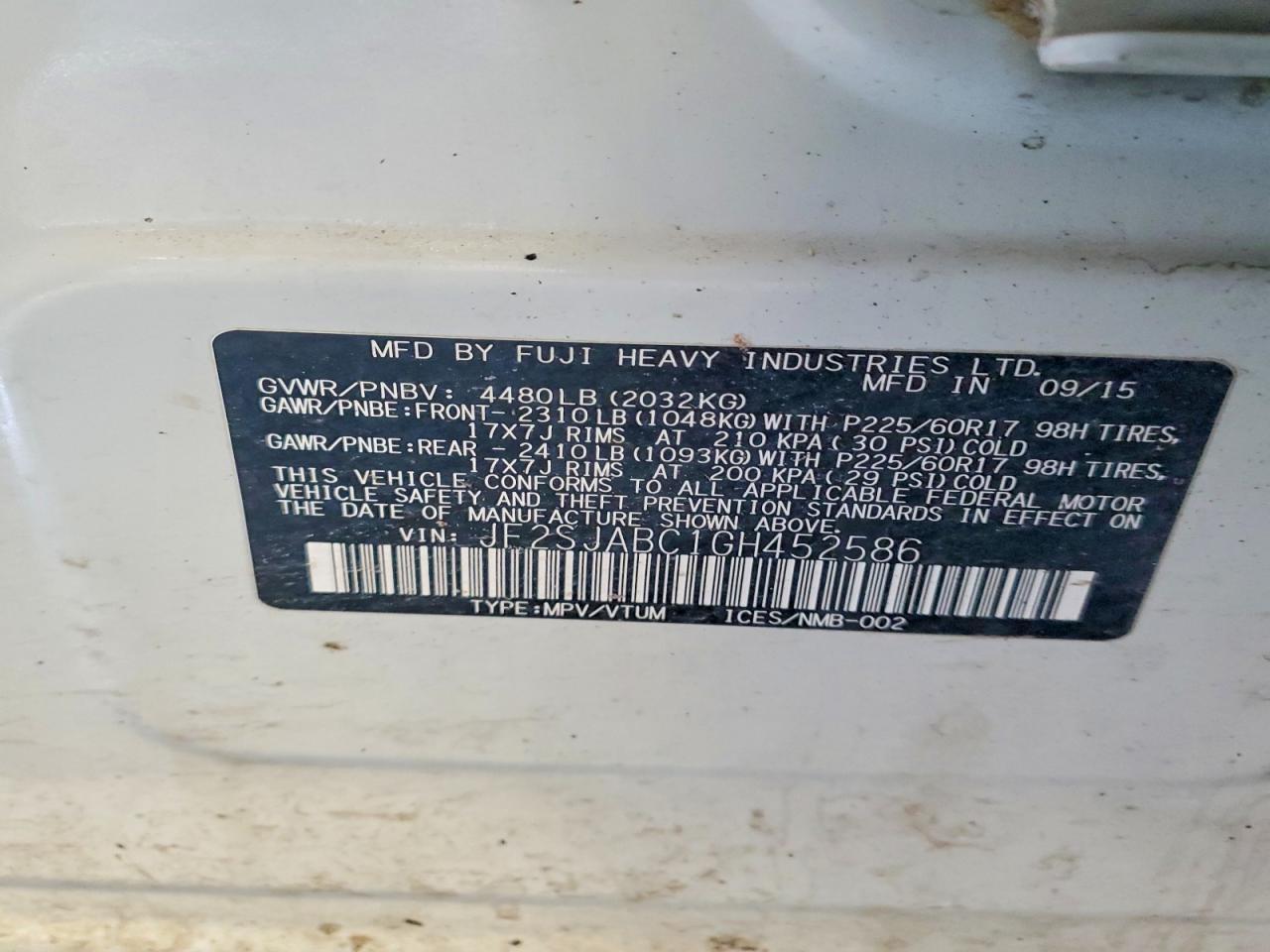 2016 Subaru Forester 2.5i