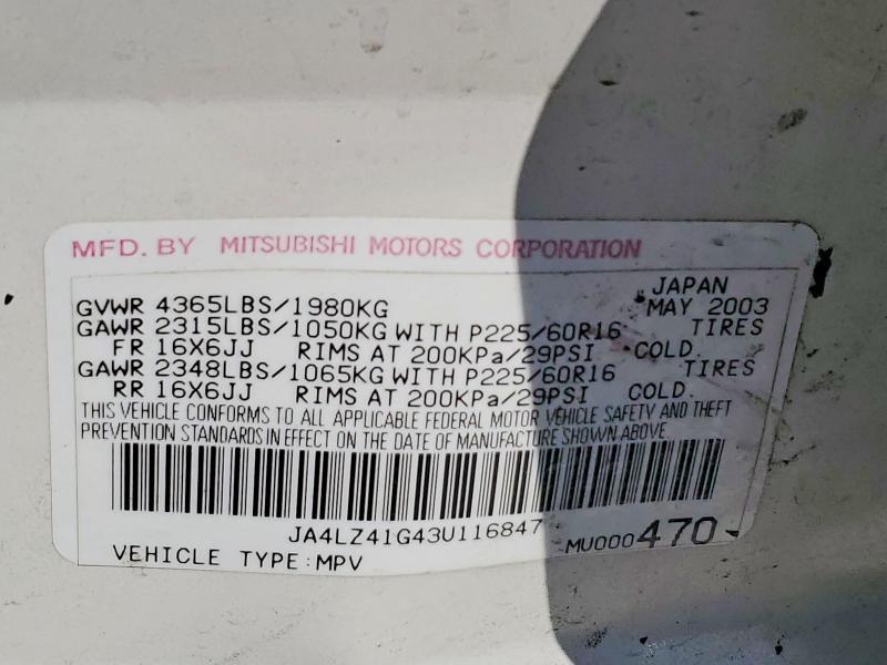 2003 Mitsubishi Outlander xls