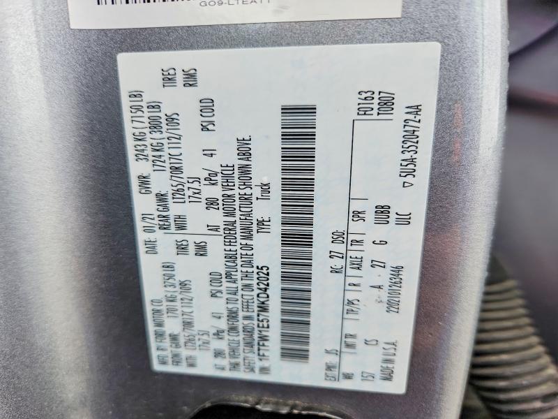 2021 Ford F150 Supercrew